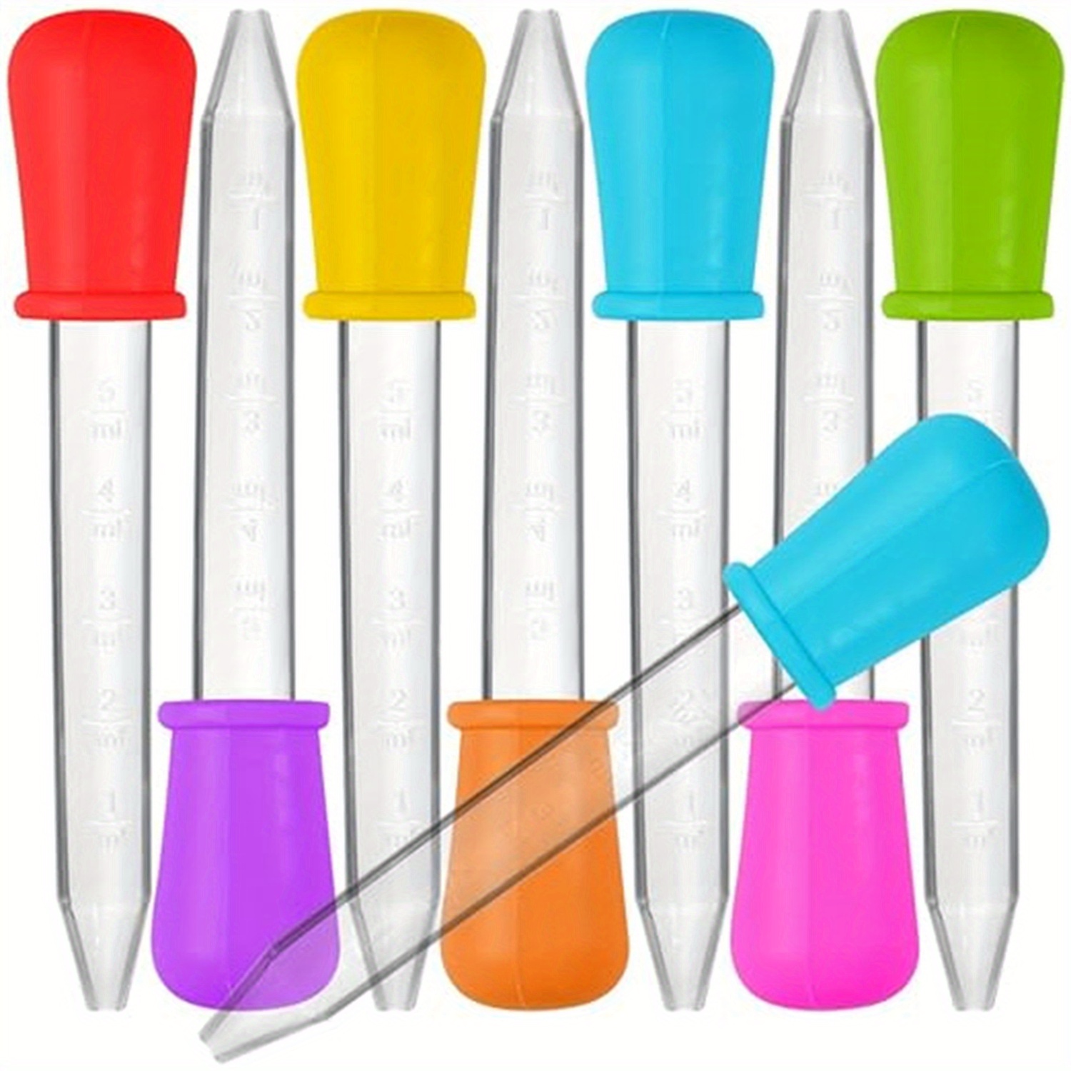 Lab Pipette Tip - 8 stuks siliconen en plastic vloeistofdruppelaars