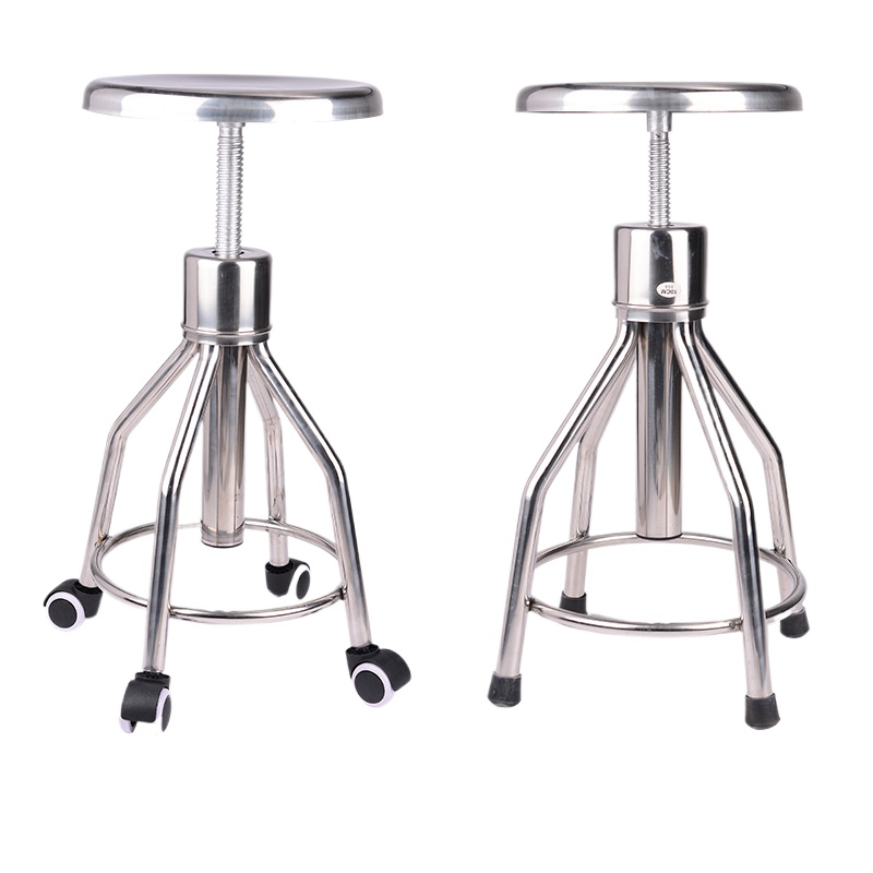 Medical Lab Chair - 304 roestvrijstalen ronde hefstoel voor school,